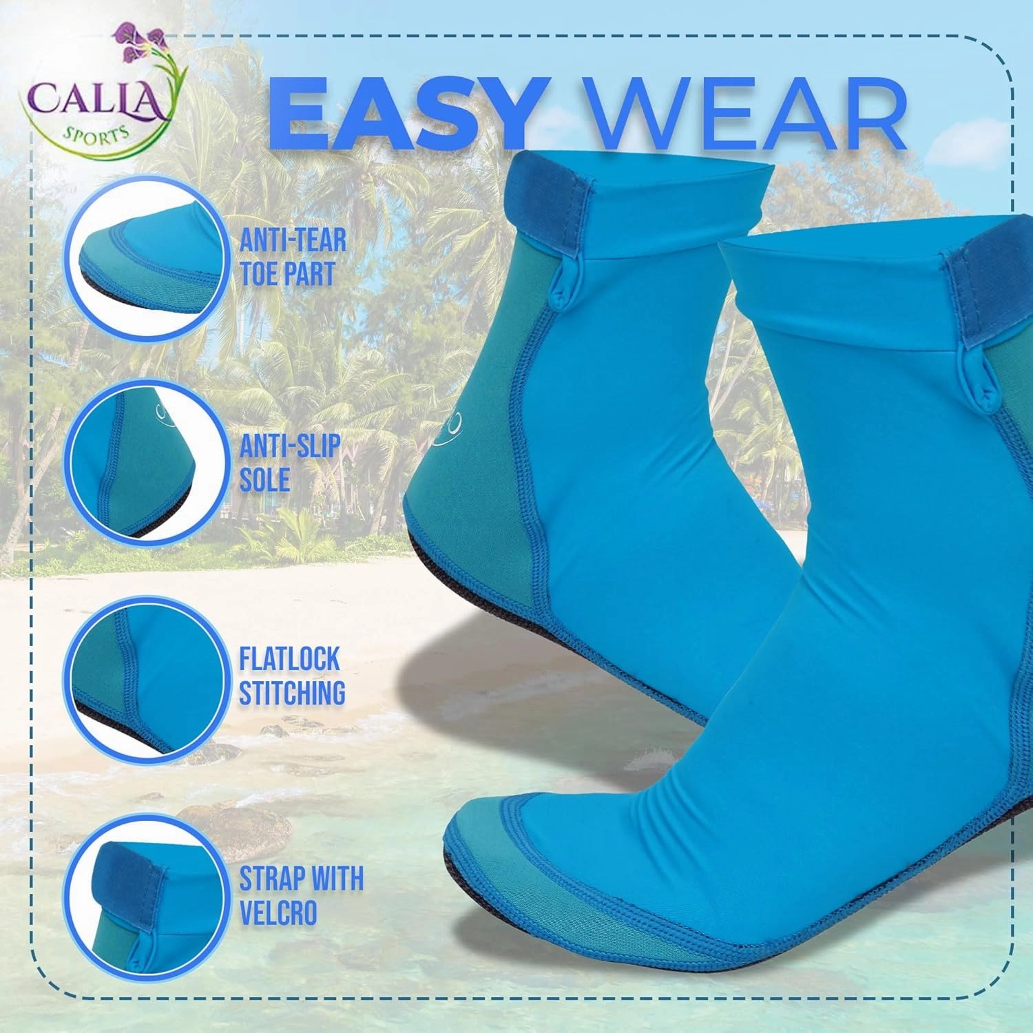 Neoprene Beach Socks - Water and Sand Socks for Men and Women