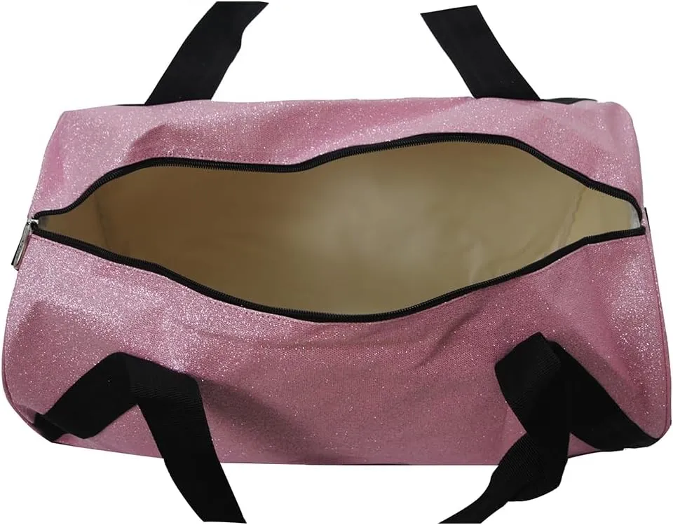 NGIL Medium Glitter Cheers Sports Gym Duffel Bag(Glitter-Pink)