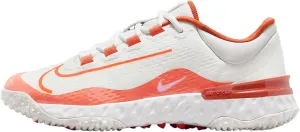 Nike Alpha Huarache Elite 4 Turf Women's Softball Shoes (FD2746-101, Summit White/Light Wild Mango/Vintage Coral/Hyper Crimson)