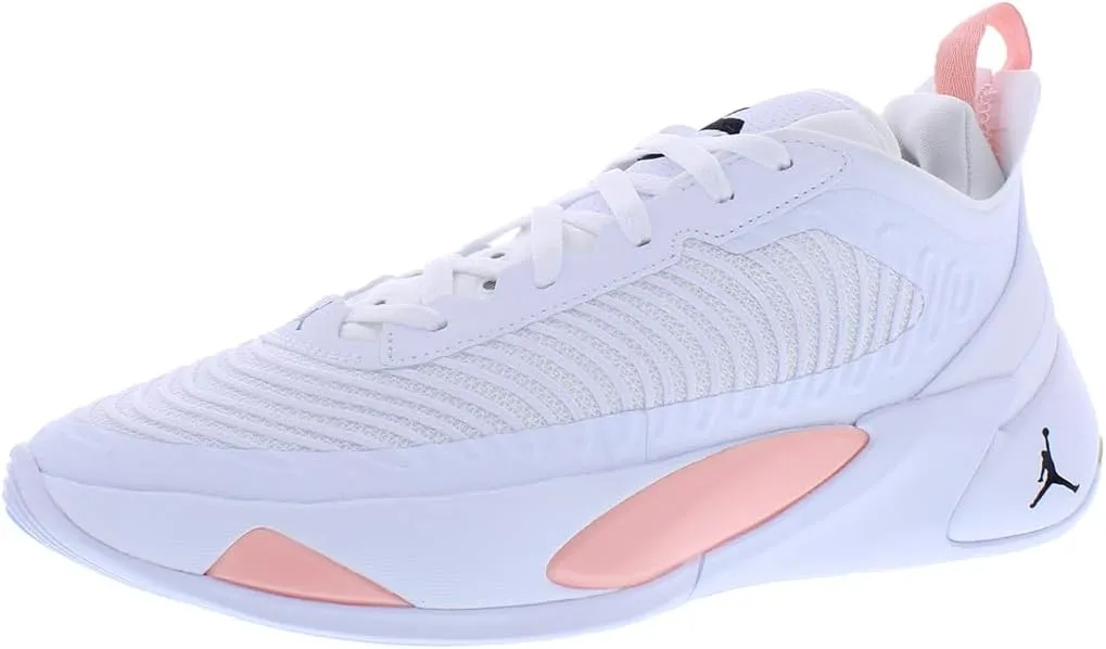 NIKE Men's Basketball Shoes, Bleached Coral Black White, 9