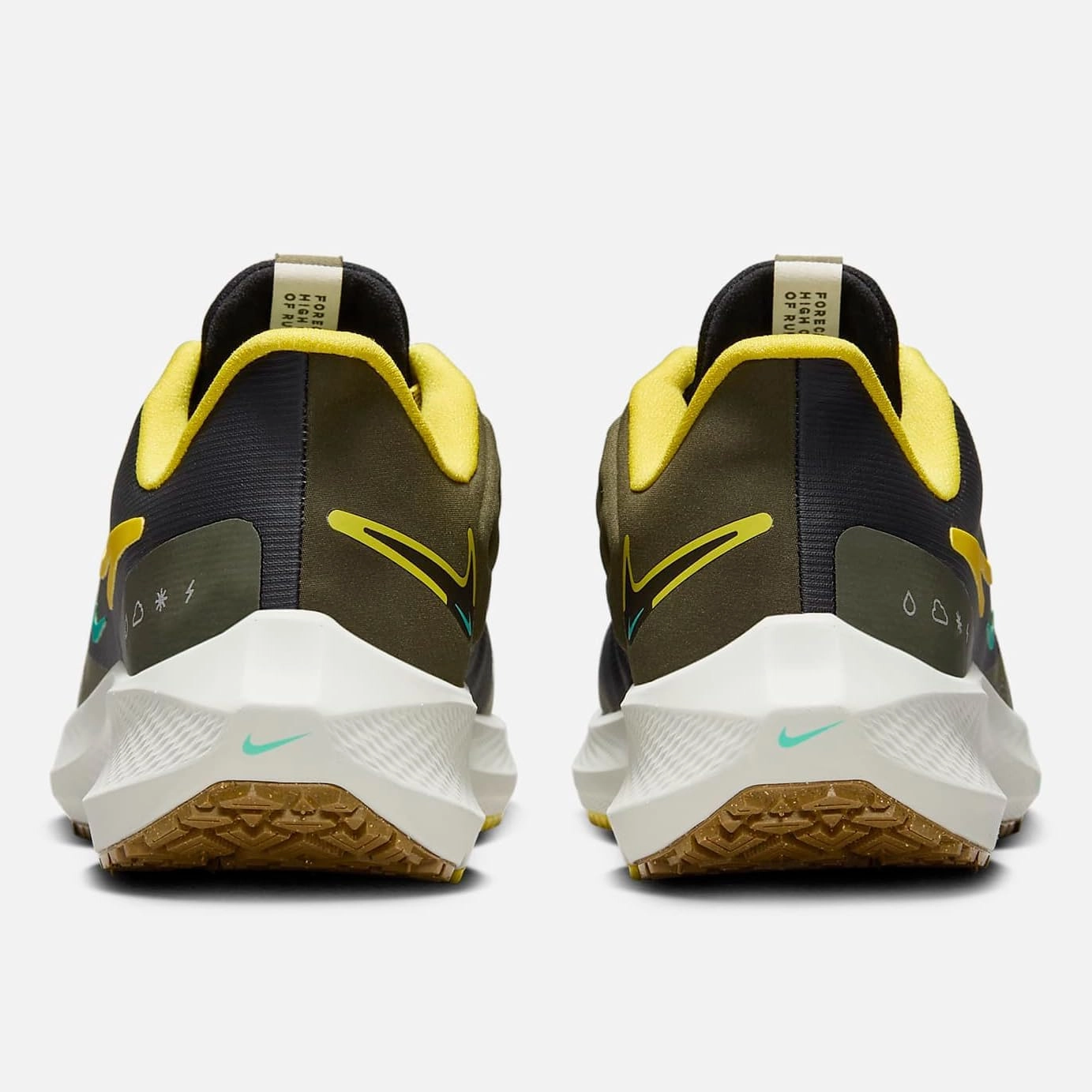 Nike Pegasus 39 Shield Men's Weatherized Road Running Shoes (FV8107-070, Black/Light Bone/Golden Beige/Vivid Sulfur)
