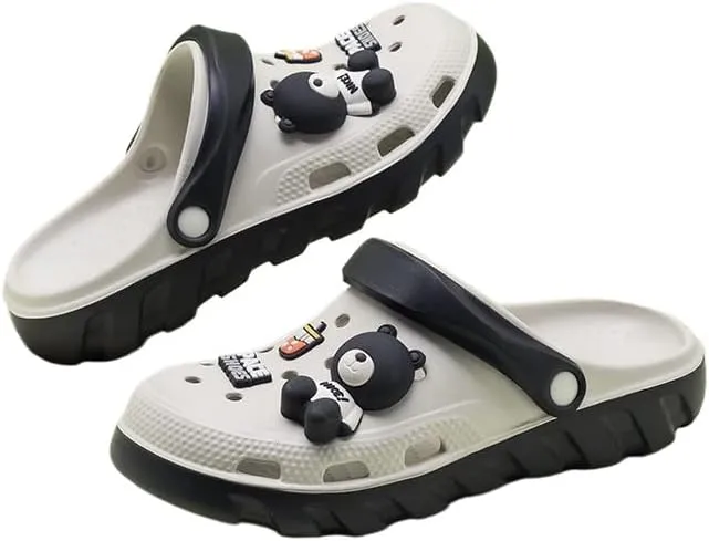 Non-Slip Valentine's Day Cartoon Clogs with Soft Sole and Closed Toe for Summer Beach and Garden Wear