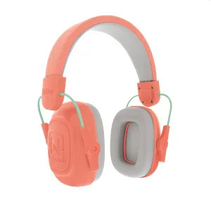 Nuby Soft Sounds Noise-Canceling Earmuffs with Travel Case - Hearing Protection for Kids and Teens - Adjustable Headband - Super Soft Padding - Coral