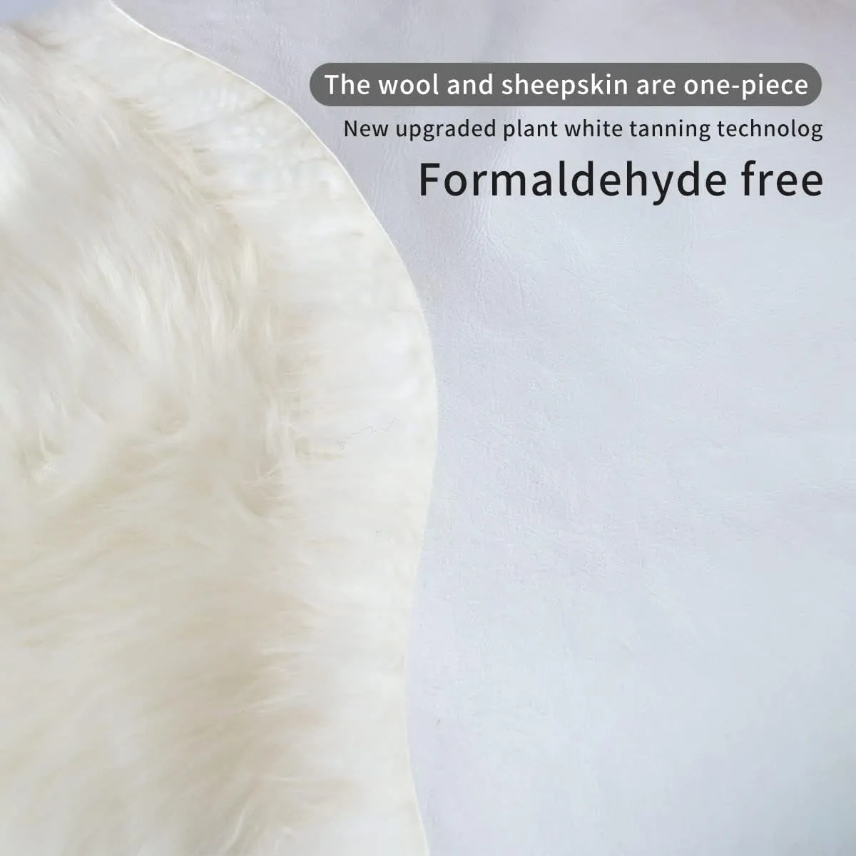 OKAYDA Genuine New Zealand Sheepskin Area Rug Soft Lambskin Decorative Rug for Bedroom Sofa Floor One Pelt