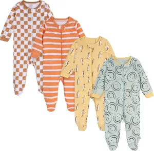 Onesies Brand Baby Boys' 4-Pack Sleep 'N Play Footies