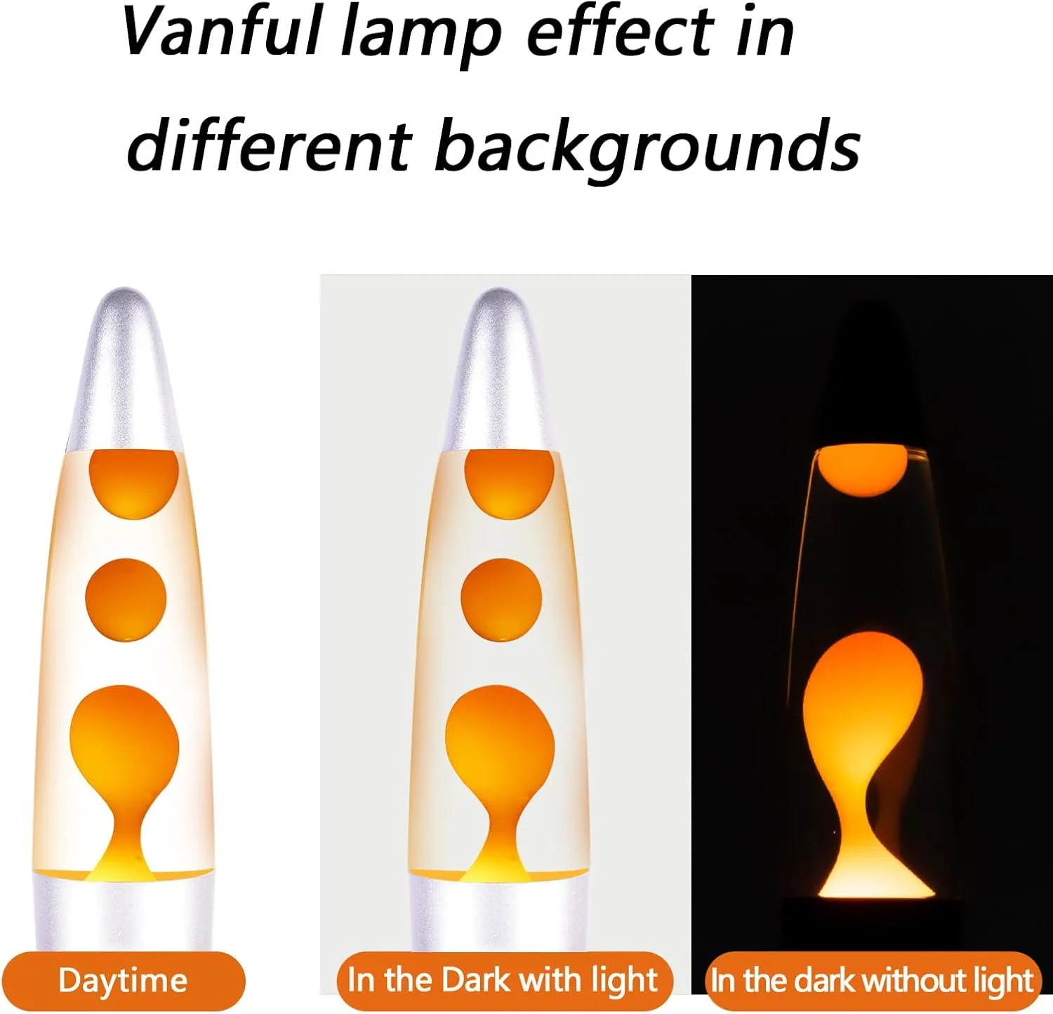 Orange Magma Lamp 13 Inches for Adults Cool Liquid Motion Lamps Stuff for Kids with Sliver Base Mood Night Light Home Living Room Office Bedroom Christmas Thanksgiving Day Decoration