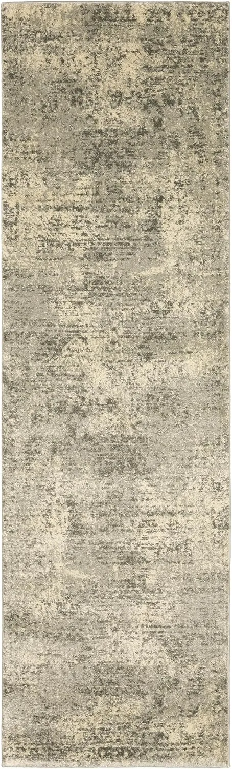 Oriental Weavers Astor Area Rug - 1806Q - 2'3" x 7'6" - in Beige/Grey - Vintage Inspired, Stain Resistant, Family and Pet Friendly, Entryway, Hallway Runner Rug