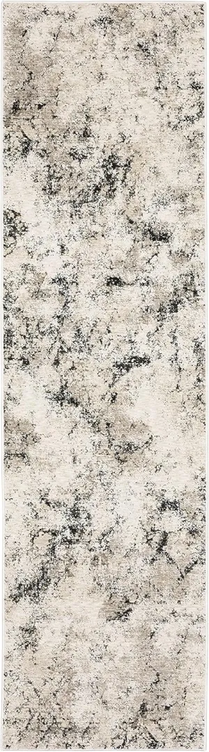 Oriental Weavers Nebulous Area Rug - 561E9-2'3" x 7'6" - in Ivory/Grey - Modern Style, Stain Resistant, Family and Pet Friendly, Entryway, Hallway Runner Rug