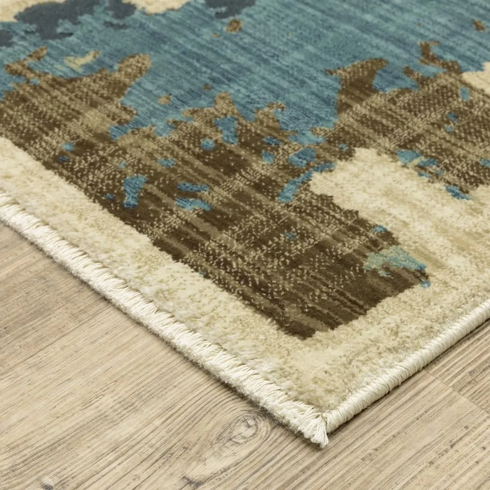 Oriental Weavers Reed Area Rug - RE11Q - 2'3" x 7'6" - in Beige/Multi - Modern Style, Stain Resistant, Family and Pet Friendly, Entryway, Hallway Runner Rug