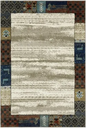 Oriental Weavers Venice Area Rug - 5774W - 3'10" x 5'5" - in Beige/Multi-Colored - Vintage Bohemian Style, Stain Resistant, Family and Pet Friendly, Entrway, Bedroom Rug