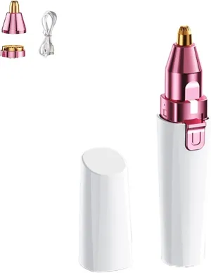Orvanna Precision Eyebrow & Facial Trimmer, 2-in-1 Women's Eyebrow and Facials Hair Removal Device, 2025 Electric Trimmer for Face, Portable Rechargeable Shaver for Women(White)