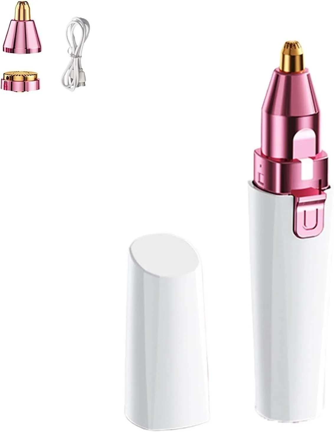 Orvanna Precision Eyebrow & Facial Trimmer, 2-in-1 Women's Eyebrow and Facials Hair Removal Device, 2025 Electric Trimmer for Face, Portable Rechargeable Shaver for Women(White)