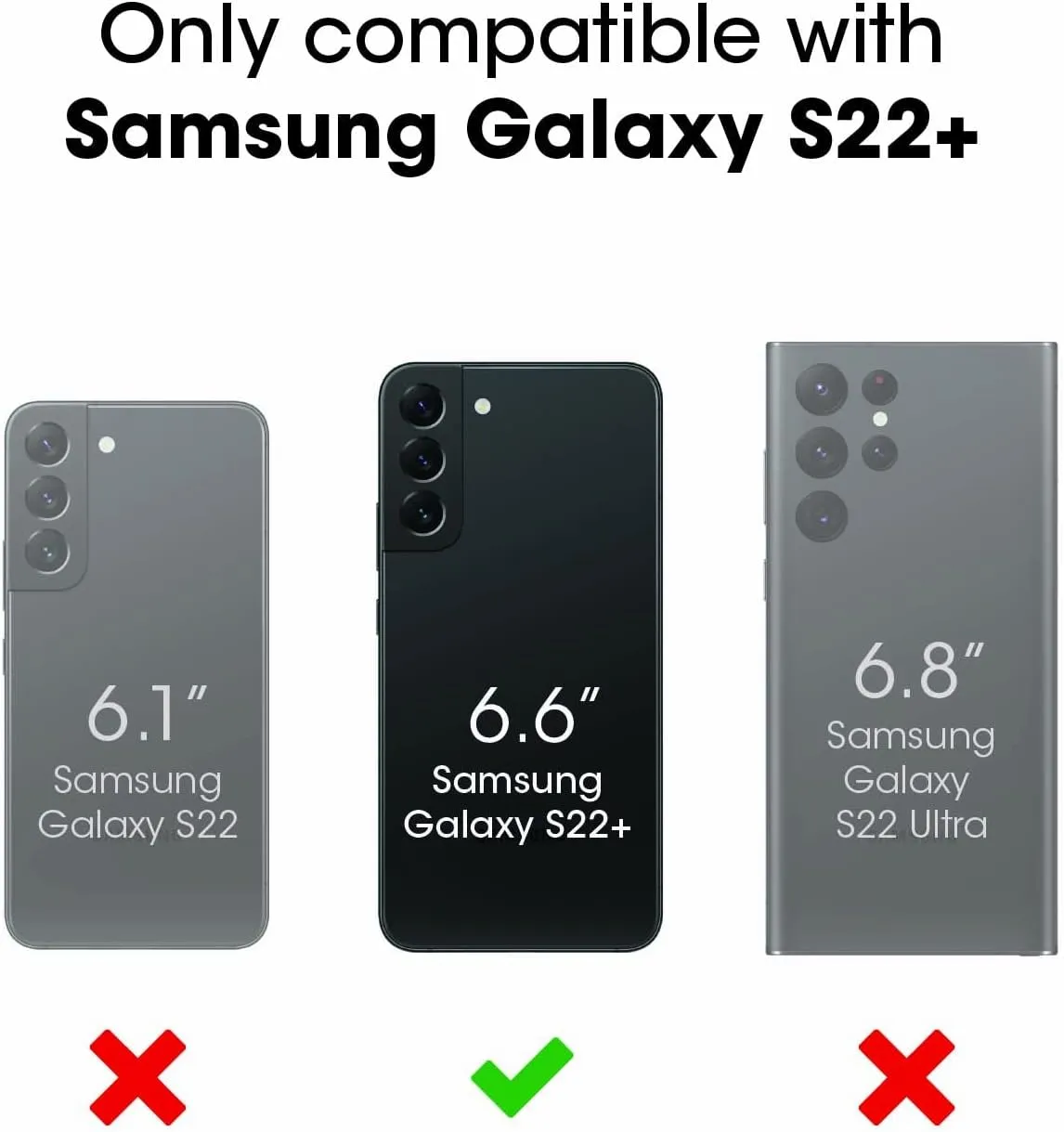 OtterBox Galaxy S22  Symmetry Series Case - Stardust (Glitter/Clear), Ultra-Sleek, Wireless Charging Compatible, Raised Edges Protect Camera & Screen