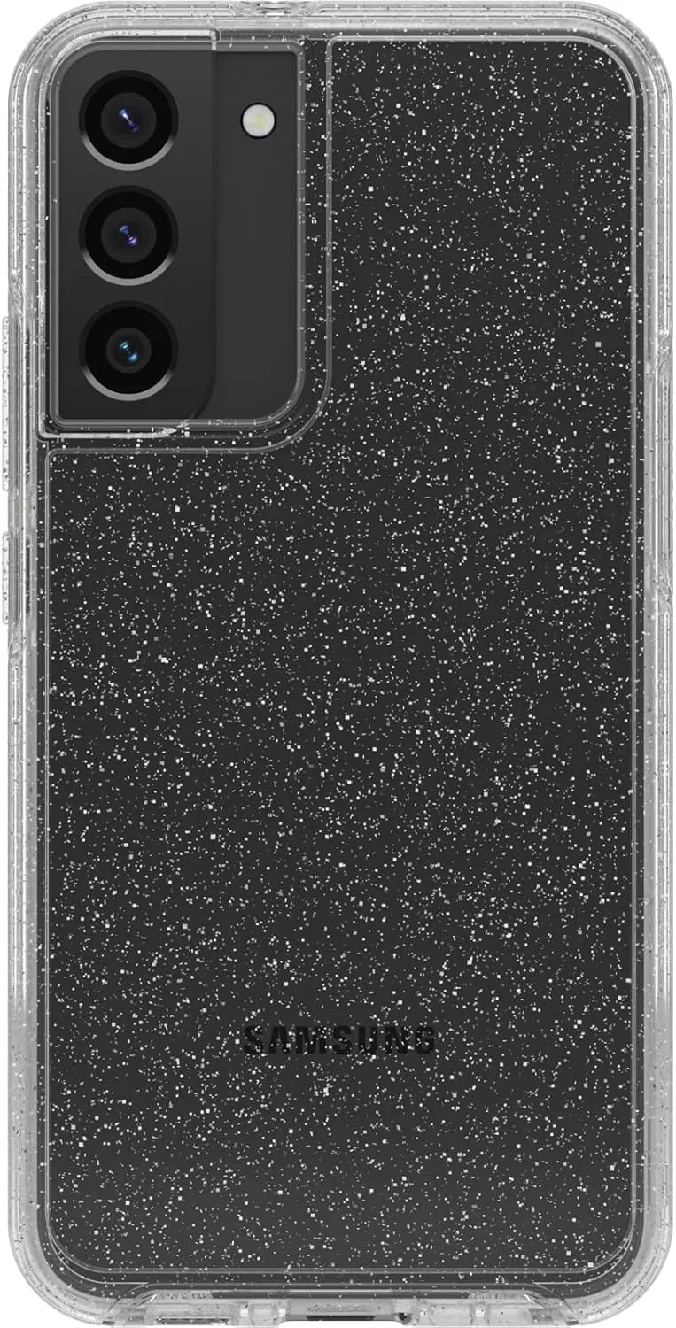 OtterBox Galaxy S22  Symmetry Series Case - Stardust (Glitter/Clear), Ultra-Sleek, Wireless Charging Compatible, Raised Edges Protect Camera & Screen