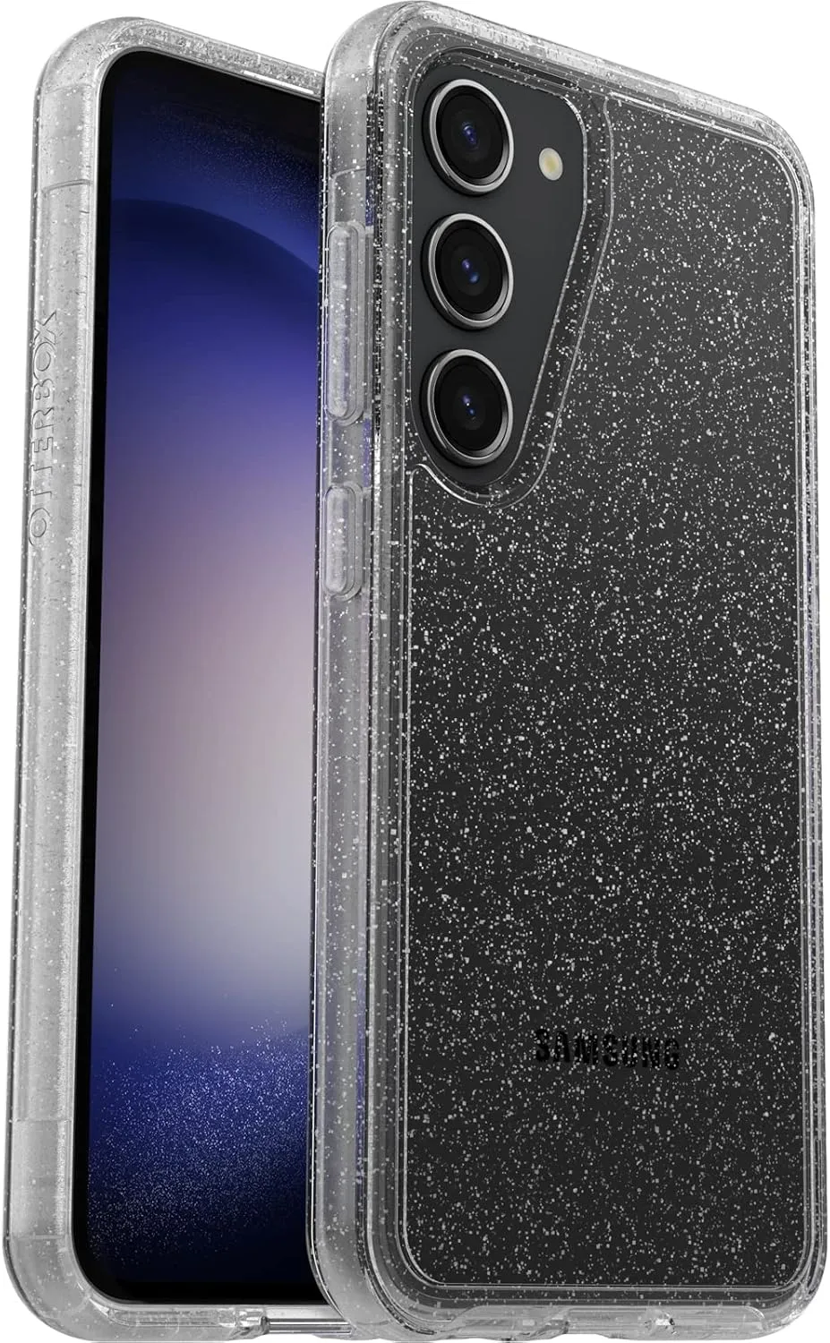 OtterBox Galaxy S23 Symmetry Series Case - Stardust (Clear/Glitter), Ultra-Sleek, Wireless Charging Compatible, Raised Edges Protect Camera & Screen