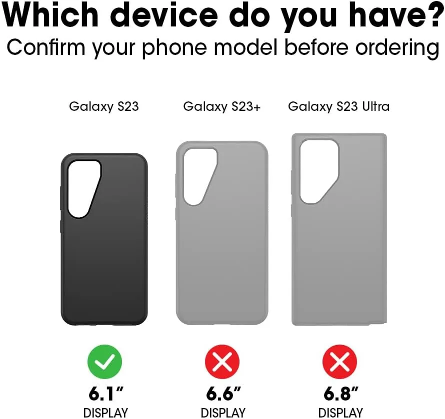 OtterBox Galaxy S23 Symmetry Series Case - Stardust (Clear/Glitter), Ultra-Sleek, Wireless Charging Compatible, Raised Edges Protect Camera & Screen