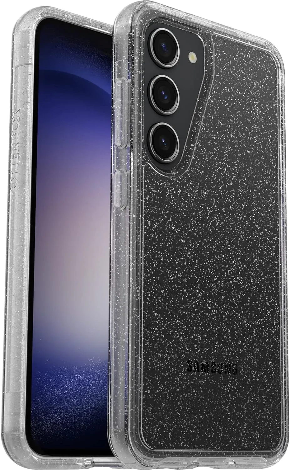 OtterBox Galaxy S23 Symmetry Series Case - Stardust (Clear/Glitter), Ultra-Sleek, Wireless Charging Compatible, Raised Edges Protect Camera & Screen