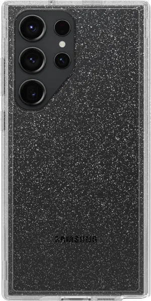 OtterBox Galaxy S23 Ultra Symmetry Series Case - Stardust (Clear/Glitter), Ultra-Sleek, Wireless Charging Compatible, Raised Edges Protect Camera & Screen