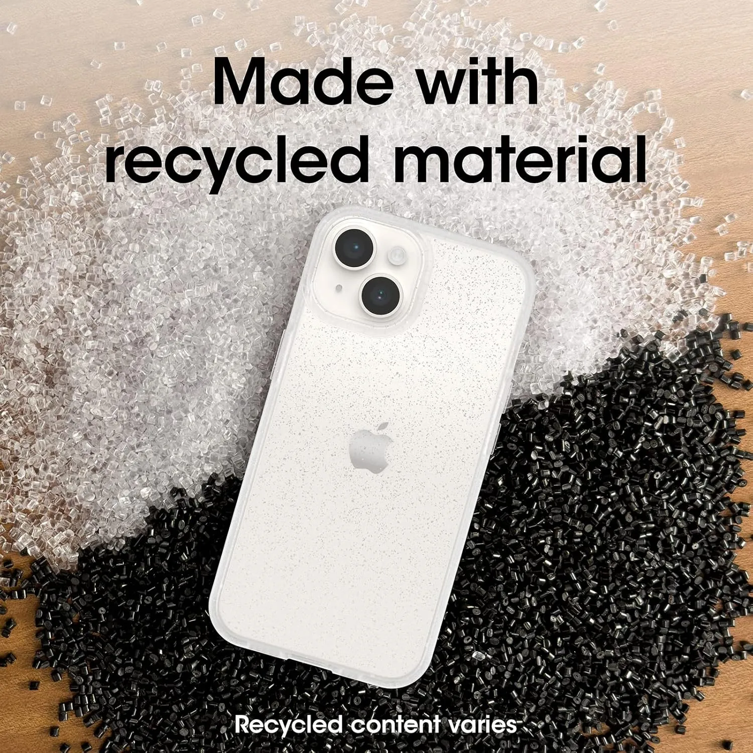 OtterBox iPhone 14 & iPhone 13 Prefix Series Case - Stardust (Clear/Glitter), Ultra-Thin, Pocket-Friendly, Raised Edges Protect Camera & Screen, Wireless Charging Compatible