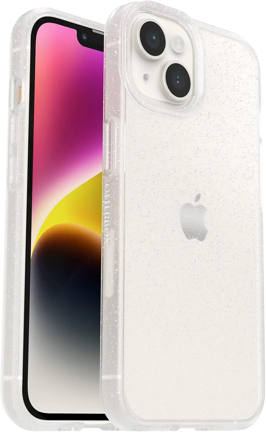 OtterBox iPhone 14 & iPhone 13 Prefix Series Case - Stardust (Clear/Glitter), Ultra-Thin, Pocket-Friendly, Raised Edges Protect Camera & Screen, Wireless Charging Compatible