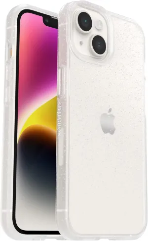 OtterBox iPhone 14 & iPhone 13 Prefix Series Case - Stardust (Clear/Glitter), Ultra-Thin, Pocket-Friendly, Raised Edges Protect Camera & Screen, Wireless Charging Compatible