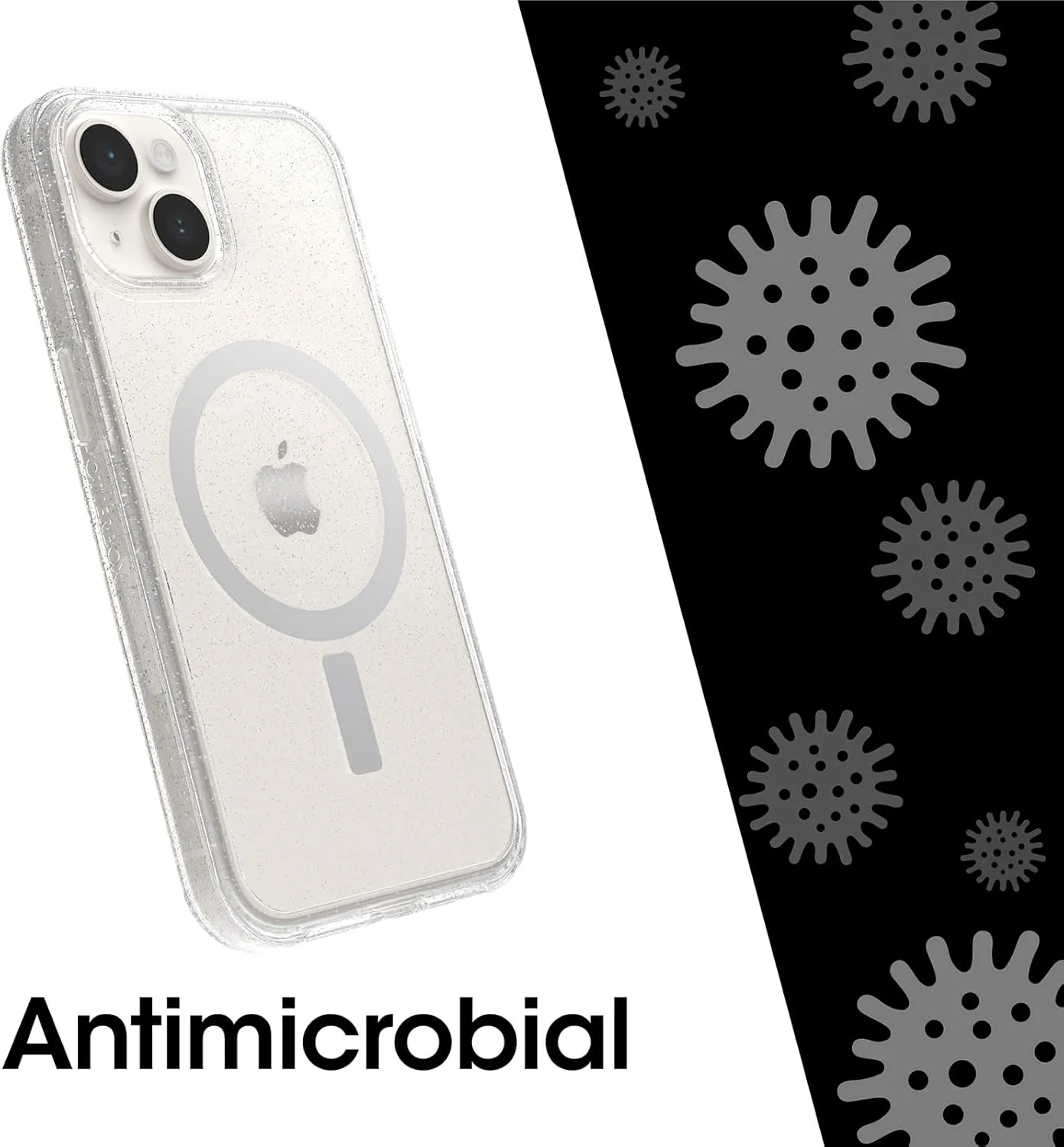 OtterBox iPhone 14 & iPhone 13 Symmetry Series  Case - Stardust (Clear/Glitter), Ultra-Sleek, Snaps to MagSafe, Raised Edges Protect Camera & Screen
