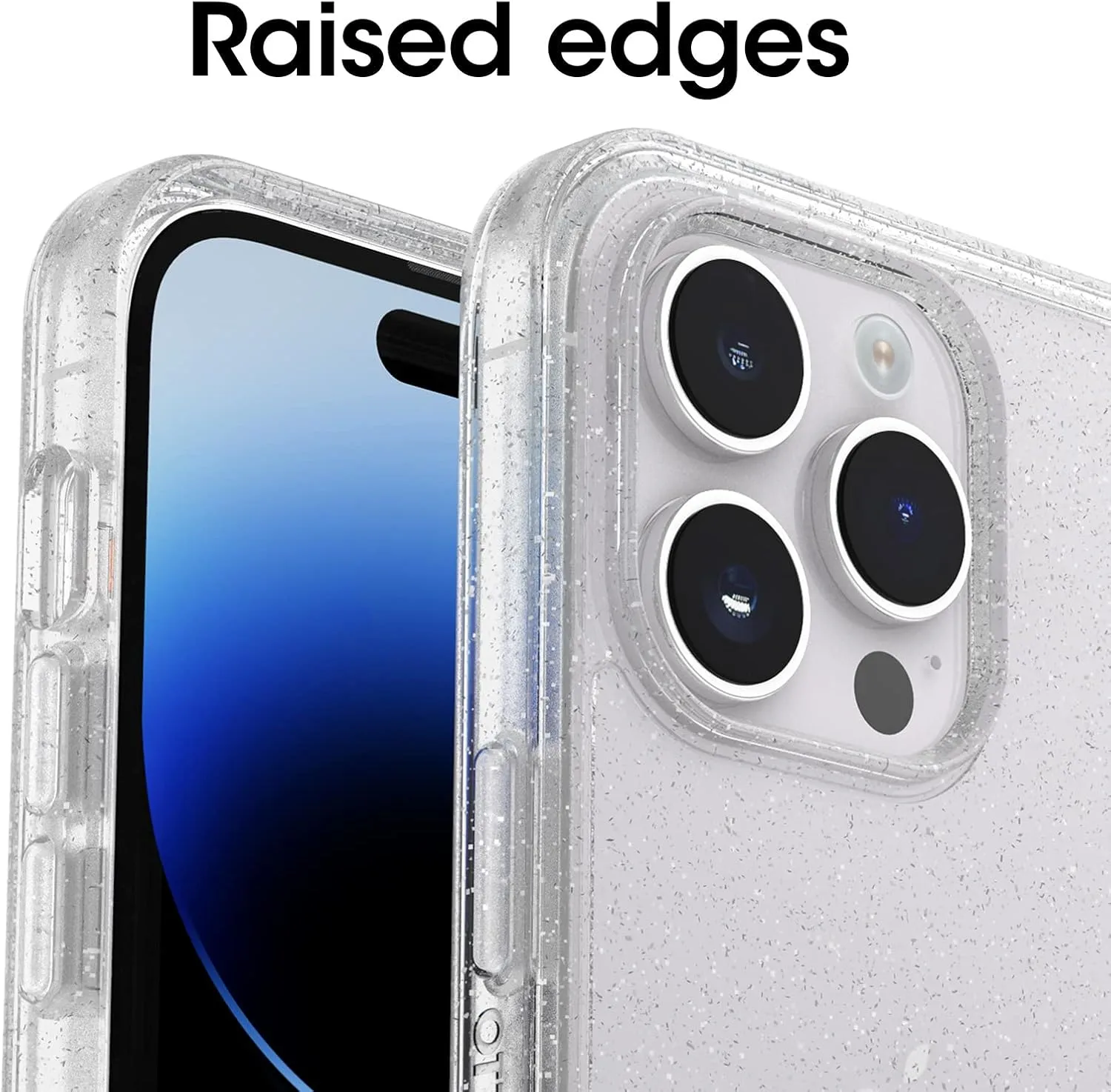 OtterBox iPhone 14 Pro (ONLY) Symmetry Series Case - Stardust (Clear/Glitter), Ultra-Sleek, Wireless Charging Compatible, Raised Edges Protect Camera & Screen