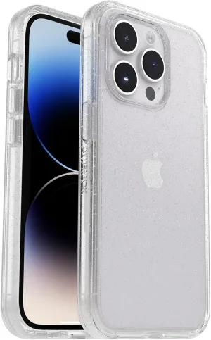 OtterBox iPhone 14 Pro (ONLY) Symmetry Series Case - Stardust (Clear/Glitter), Ultra-Sleek, Wireless Charging Compatible, Raised Edges Protect Camera & Screen