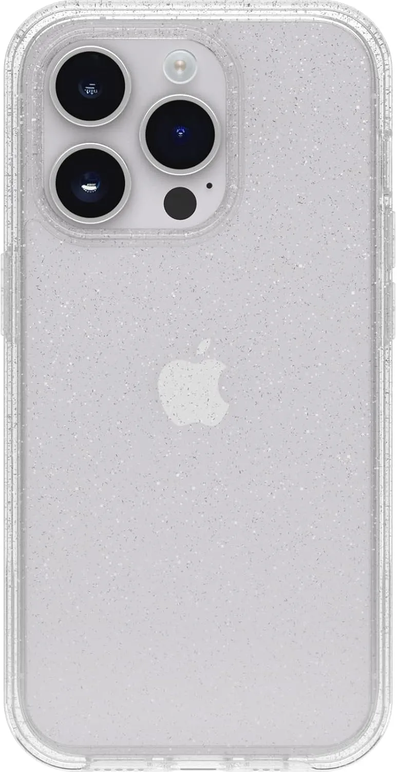 OtterBox iPhone 14 Pro (ONLY) Symmetry Series Case - Stardust (Clear/Glitter), Ultra-Sleek, Wireless Charging Compatible, Raised Edges Protect Camera & Screen
