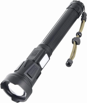 Outdoor LED Red and White Light Strong Light Flashlight Telescopic Focusing USB Charging Waterproof Tactical Flash Light for Hiking, Camping, Emergency