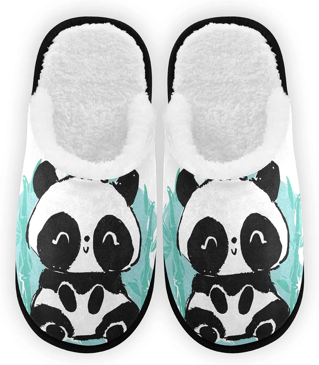 Panda Bear Slippers, Soft Memory Foam Non-Slip Indoor House Slippers Home Shoes for Bedroom Hotel Travel Spa