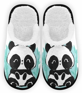 Panda Bear Slippers, Soft Memory Foam Non-Slip Indoor House Slippers Home Shoes for Bedroom Hotel Travel Spa