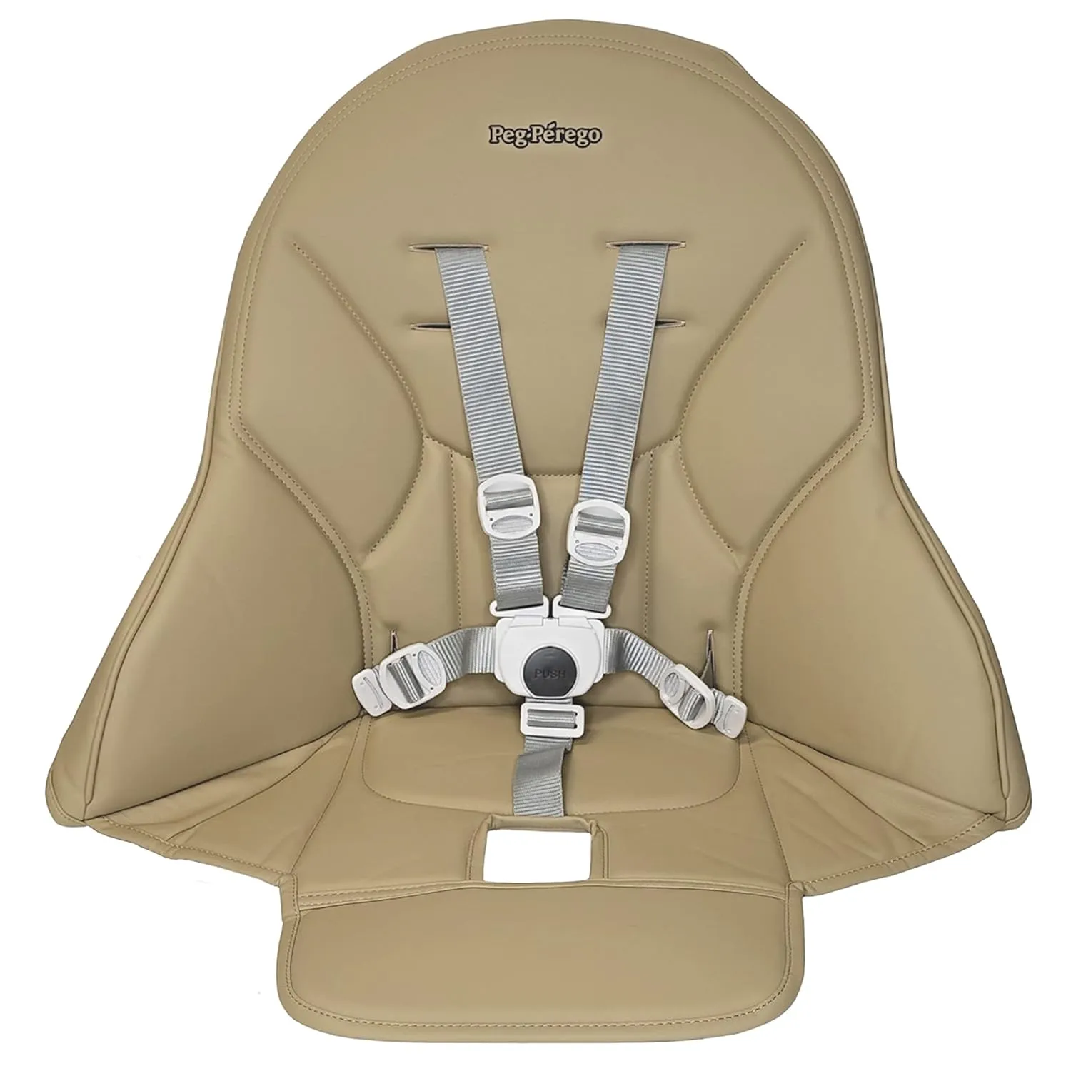 Peg Perego Siesta/Prima Pappa Zero 3 high Chair Replacement Upholstery with seat Belt, Noce (Beige)