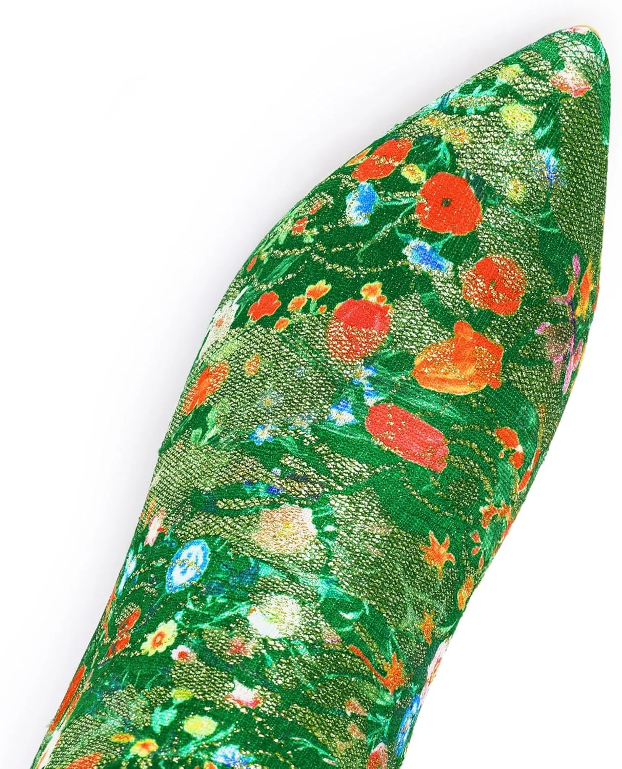 Perphy Floral Knee High Boot Stiletto Heel Floral Boots for Women