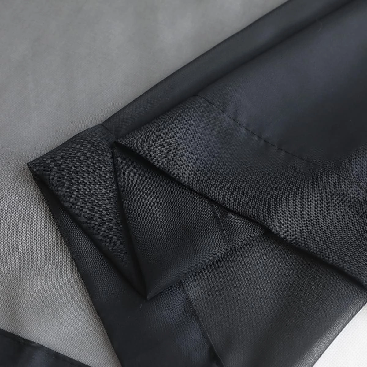 PHILEASY Window Sheer Black Curtains 84 Inches Long 2 Panels Black Sheer Curtains Sheer Curtain Clear Transparent Basic Rod Pocket Panel 15 Colors 10 Size for Bedroom Living Room Yard Kitchen
