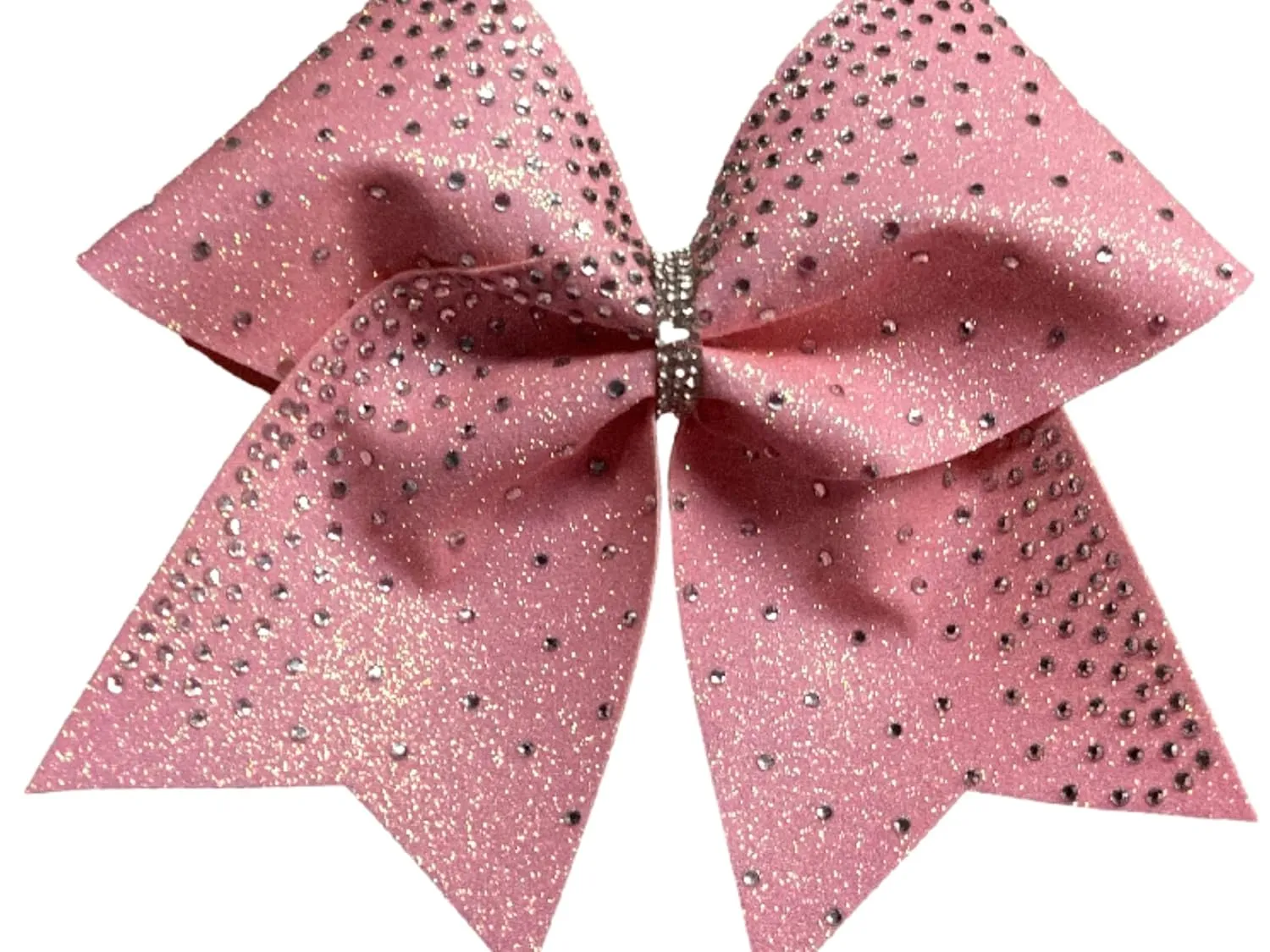 Pink Rhinestone Glitter Cheer Bow