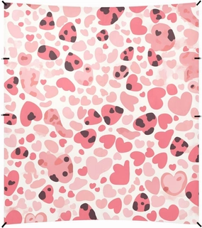Pink Glitter Leopard Print Foldable Beach Tent UPF50  Protection Water-Resistant Outdoor Sun Shade with Sand Shovel for Camping, Picnics, Backyard