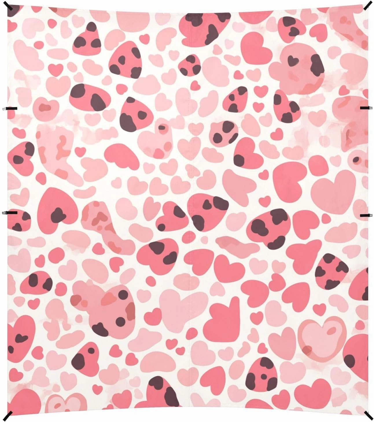 Pink Glitter Leopard Print Foldable Beach Tent UPF50  Protection Water-Resistant Outdoor Sun Shade with Sand Shovel for Camping, Picnics, Backyard