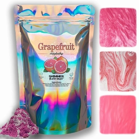 Pink Grapefruit Shimmer Bath Bomb in A Bag - Handmade Essential Oil Scented Bath Bombs for Women,Kids and Men - Bulk Bathbomb Fizzies Perfect for Boys and Girls All Ages (Large, Pink)