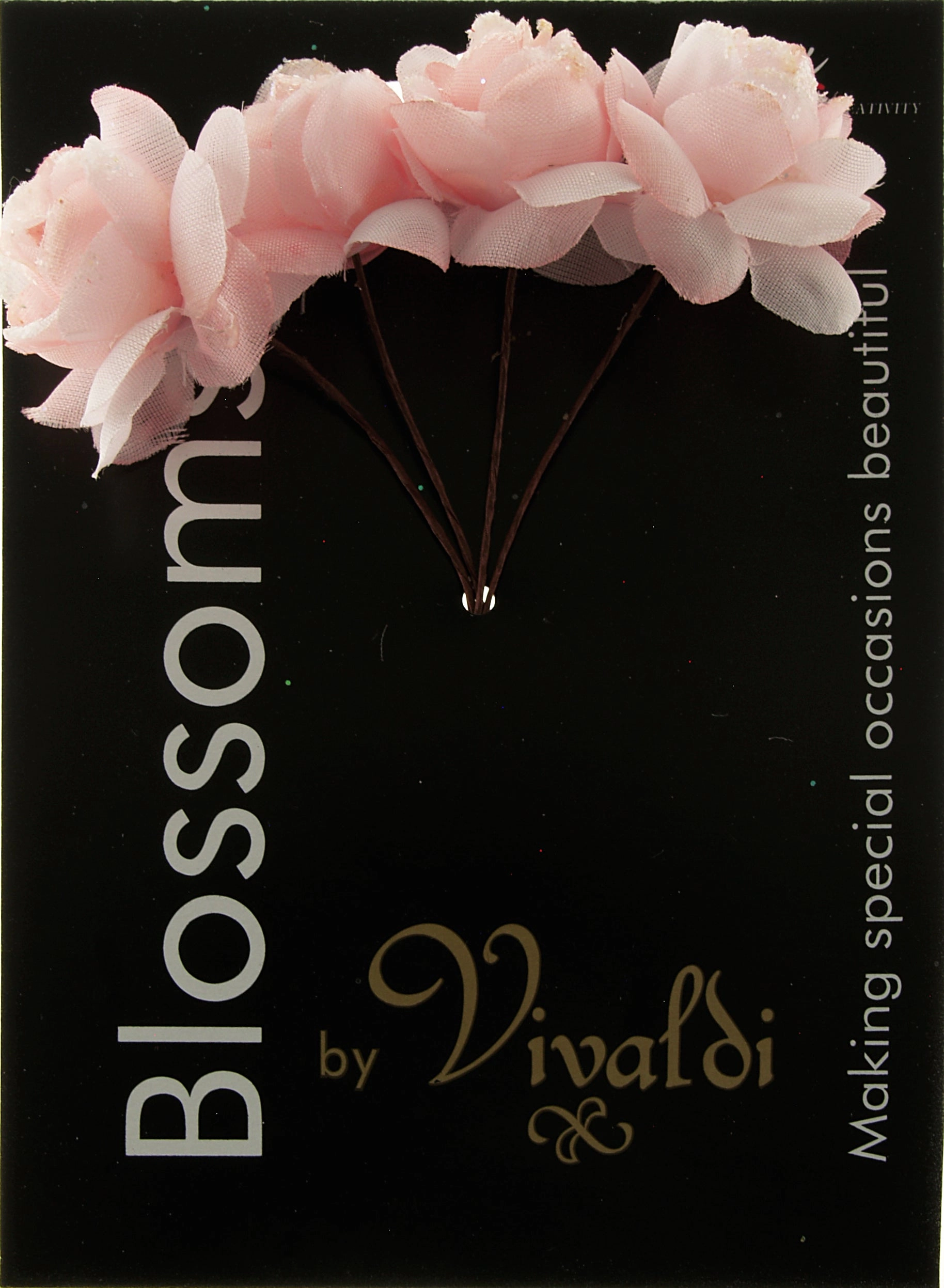 PINK WITH GLITTER ROSE BUNCH  4 PIECES