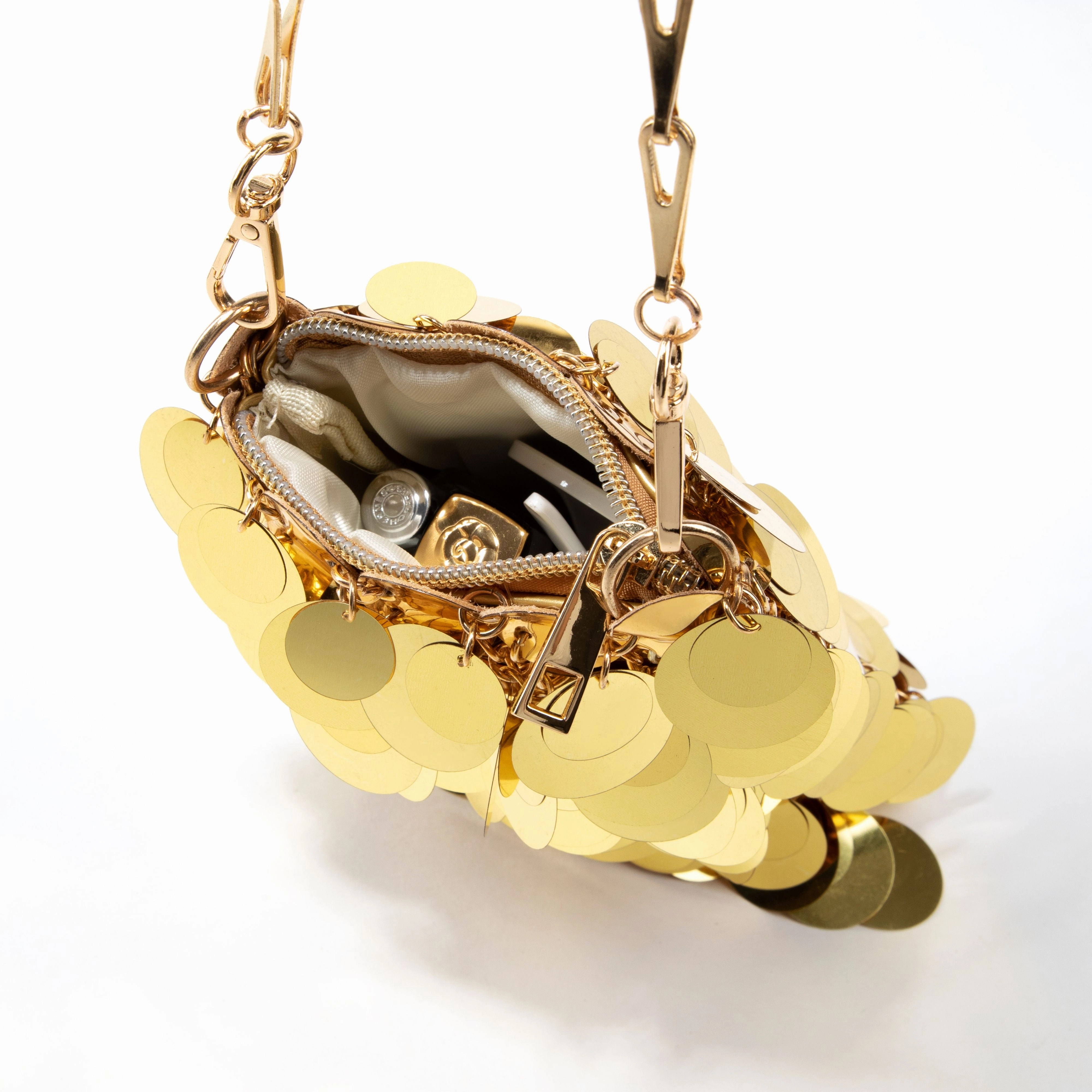 Plastic Sequin Crossbody Bag