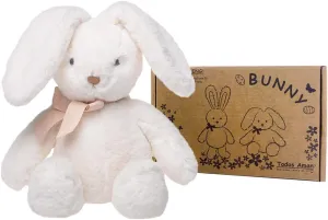 Plush Stuffed Animals Toys Soft and Cuddly Great Christmas Easter Birthday for Toddlers Kids and All Ages (Beige Bunny)