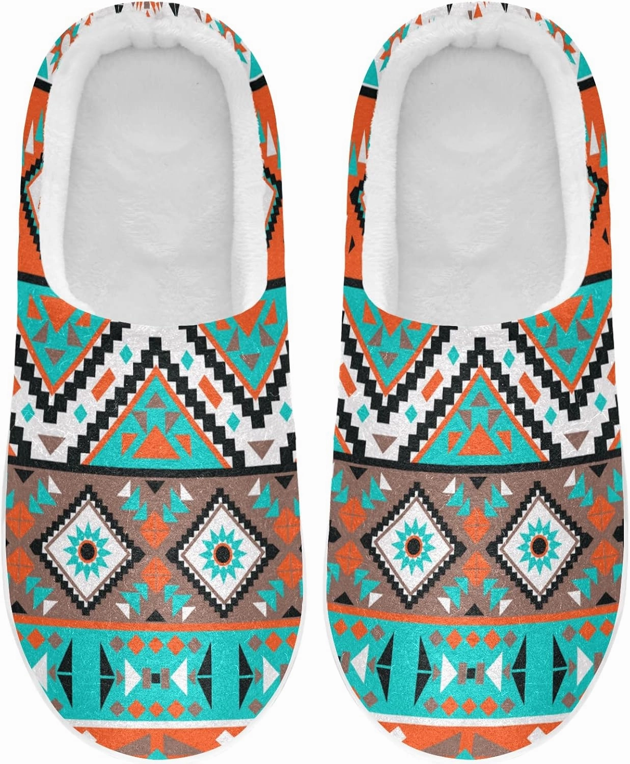 Poeticcity Unisex Memory Foam House Slippers Non-Skid Soft Warm Sole Coral Fleece Slip-on Closed Toe Hand Free Shoes for Bedroom Travel 6-17