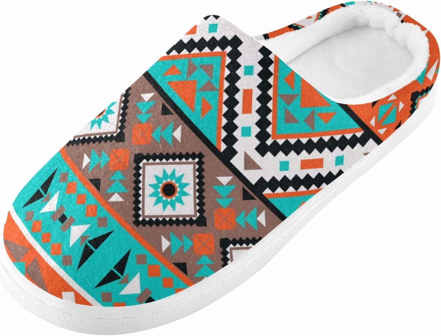 Poeticcity Unisex Memory Foam House Slippers Non-Skid Soft Warm Sole Coral Fleece Slip-on Closed Toe Hand Free Shoes for Bedroom Travel 6-17