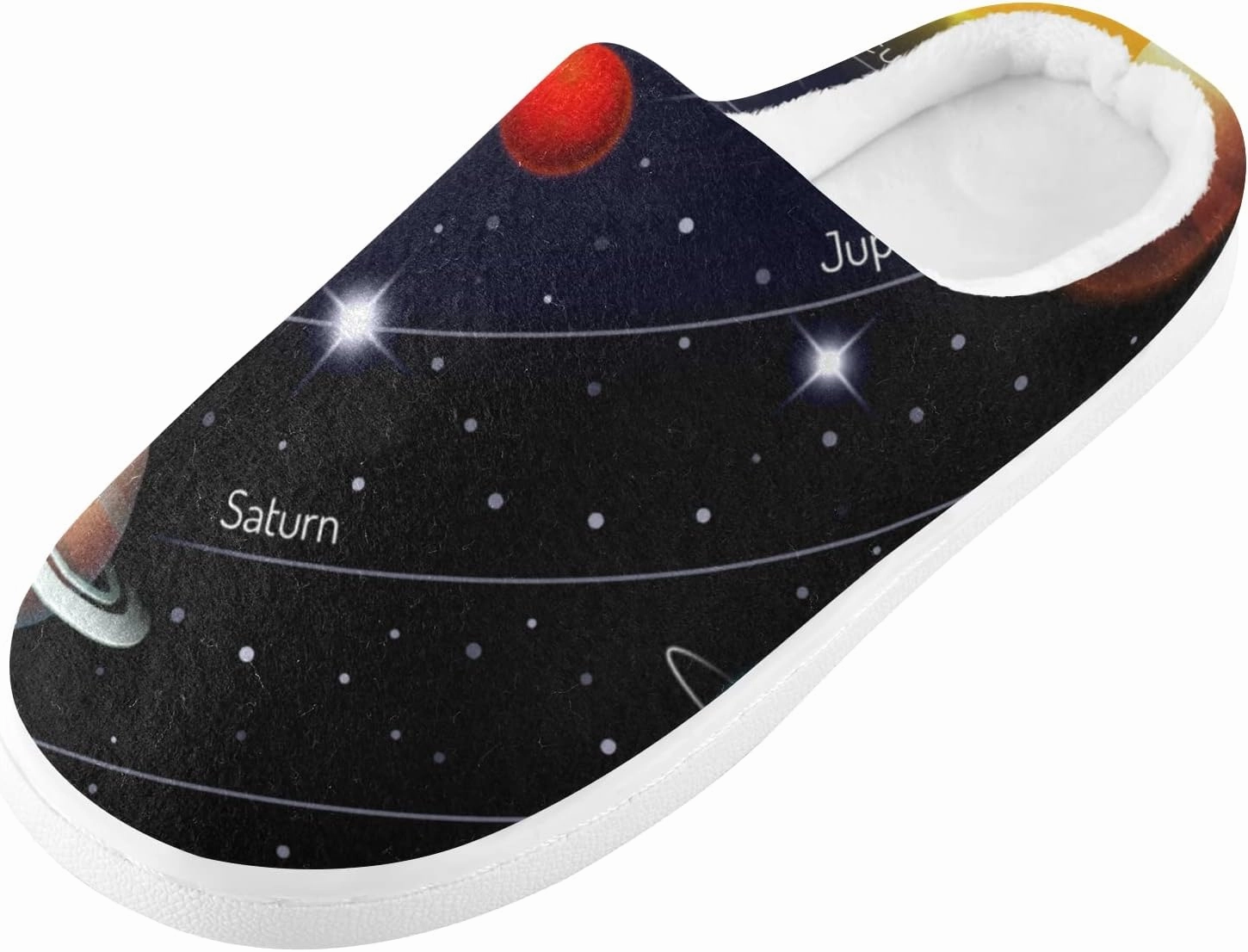 Poeticcity Unisex Memory Foam House Slippers Non-Skid Soft Warm Sole Coral Fleece Slip-on Closed Toe Hand Free Shoes for Bedroom Travel 6-17