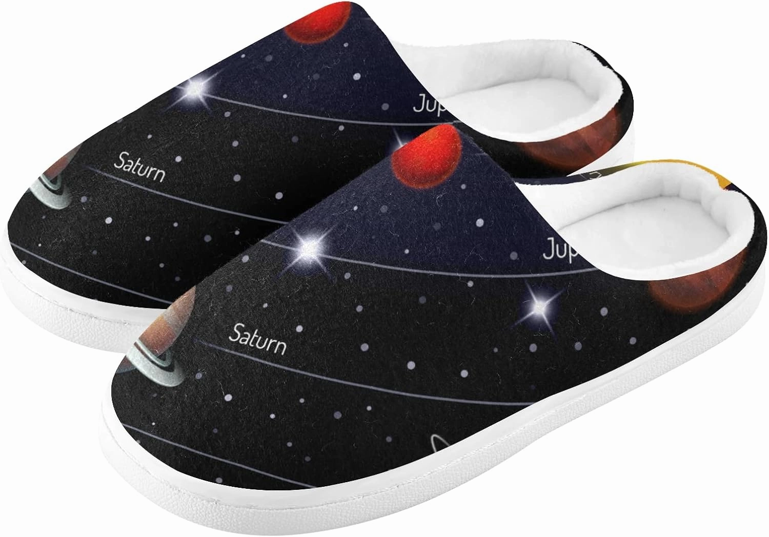 Poeticcity Unisex Memory Foam House Slippers Non-Skid Soft Warm Sole Coral Fleece Slip-on Closed Toe Hand Free Shoes for Bedroom Travel 6-17