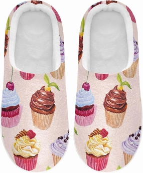 Poeticcity Unisex Memory Foam House Slippers Non-Skid Soft Warm Sole Coral Fleece Slip-on Closed Toe Hand Free Shoes for Bedroom Travel 6-17