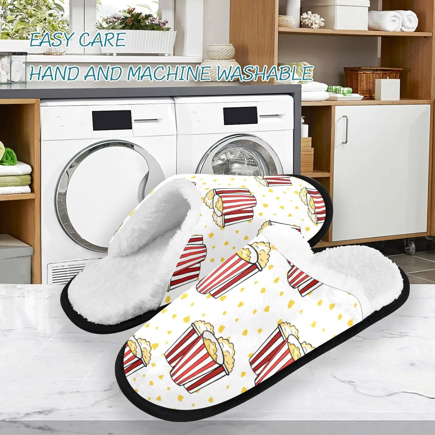 Popcorn Dot Slippers Soft Non-Slip Indoor Women Men House Slippers Home Shoes
