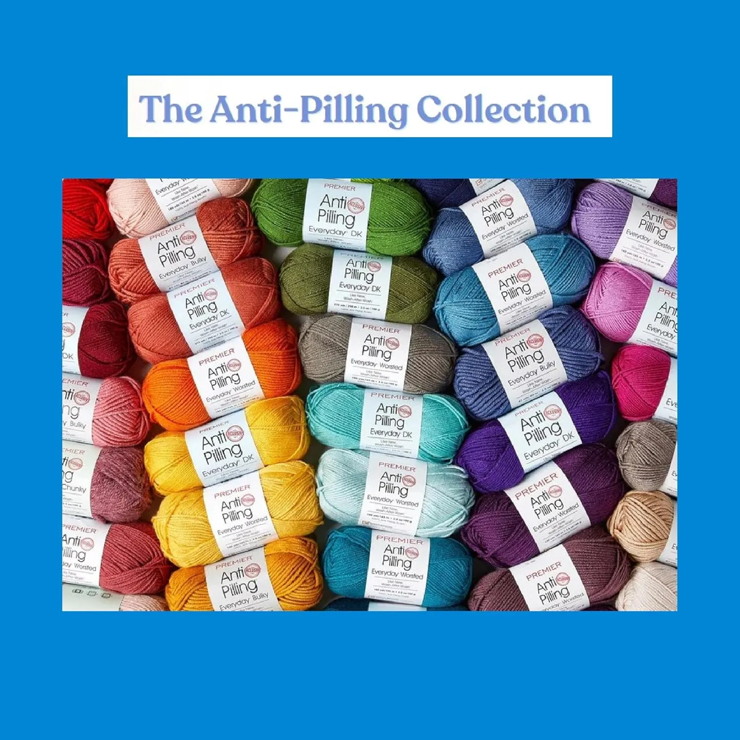 Premier Yarns Everyday Soft Worsted Anti-Pilling Crochet Knitting Yarn 3.5 Oz Each Skein #4 Worsted Weight 3 Pack Bundle with Bella's Crafts Stitch Markers (Coral)