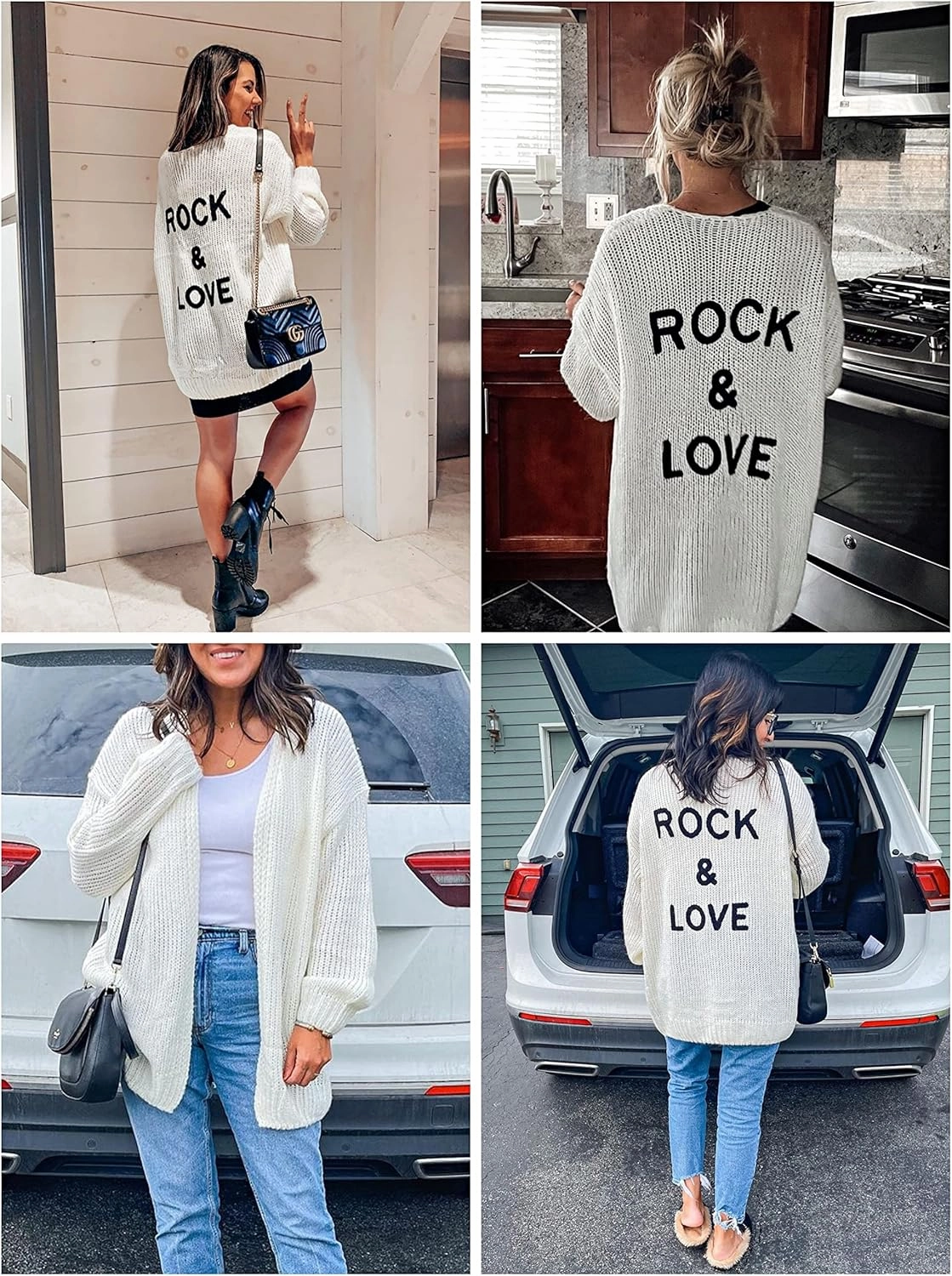 PRETTYGARDEN Women's Long Sleeve Open Front Knit Cardigans Sweaters Soft Loose Draped Coat Outerwear